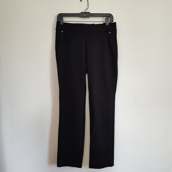 Ladies SZ 8P Inc Black Ponte Knit Straight-Leg Pant - Picture 1 of 5